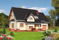 Projekt domu murowanego, wolnostojącego, niepodpiwniczonego