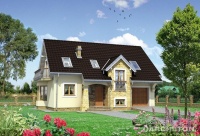 Projekt domu murowanego, wolnostojącego, niepodpiwniczonego