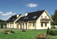 Projekt domu murowanego, wolnostojącego, niepodpiwniczonego