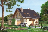 Projekt domu murowanego, wolnostojącego, niepodpiwniczonego