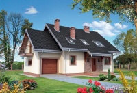 Projekt domu murowanego, wolnostojącego, niepodpiwniczonego