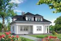 Projekt domu murowanego, wolnostojącego, niepodpiwniczonego
