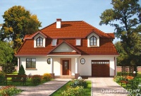 Projekt domu murowanego, wolnostojącego, niepodpiwniczonego