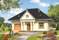 Projekt domu murowanego, wolnostojącego, niepodpiwniczonego