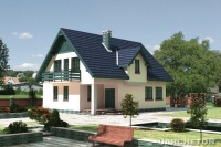 Projekt domu murowanego, wolnostojącego, niepodpiwniczonego