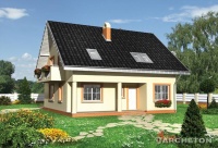 Projekt domu murowanego, wolnostojącego, niepodpiwniczonego Projekt domu murowanego, wolnostojącego, niepodpiwniczonego