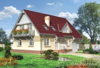 Projekt domu murowanego, wolnostojącego, niepodpiwniczonego Projekt domu murowanego, wolnostojącego, niepodpiwniczonego