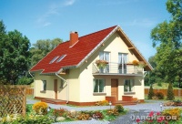 Projekt domu murowanego, wolnostojącego, niepodpiwniczonego