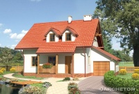 Projekt domu murowanego, wolnostojącego, niepodpiwniczonego Projekt domu murowanego, wolnostojącego, niepodpiwniczonego