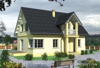 Projekt domu murowanego, wolnostojącego, niepodpiwniczonego Projekt domu murowanego, wolnostojącego, niepodpiwniczonego