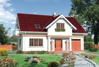 Projekt domu murowanego, wolnostojącego, niepodpiwniczonego Projekt domu murowanego, wolnostojącego, niepodpiwniczonego