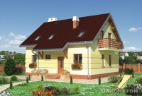 Projekt domu murowanego, wolnostojącego, niepodpiwniczonego Projekt domu murowanego, wolnostojącego, niepodpiwniczonego