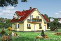 Projekt domu murowanego, wolnostojącego, niepodpiwniczonego