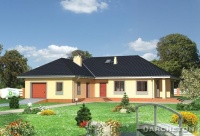 Projekt domu murowanego, wolnostojącego, niepodpiwniczonego