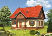 Projekt domu murowanego, wolnostojącego, niepodpiwniczonego Projekt domu murowanego, wolnostojącego, niepodpiwniczonego